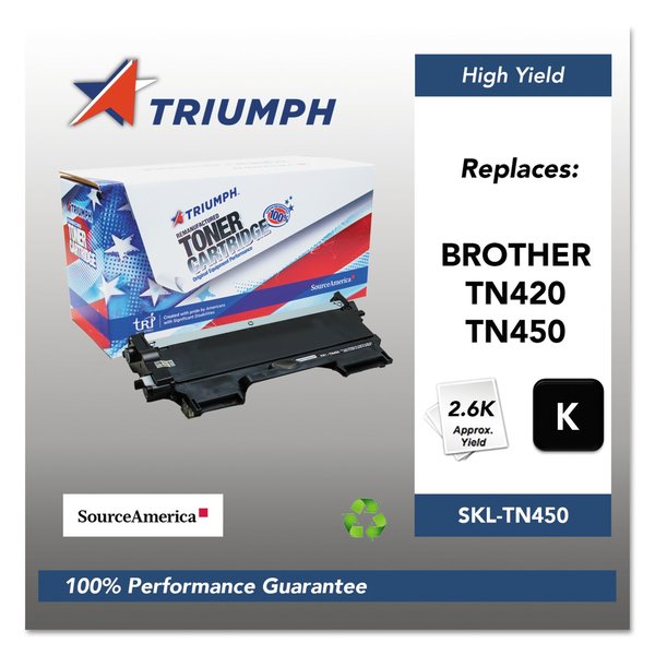 Triumph 751000NSH1072 Remanufactured TN450 Hi-Yield Toner, 2600 Pg-Yld, Black SKL-TN450